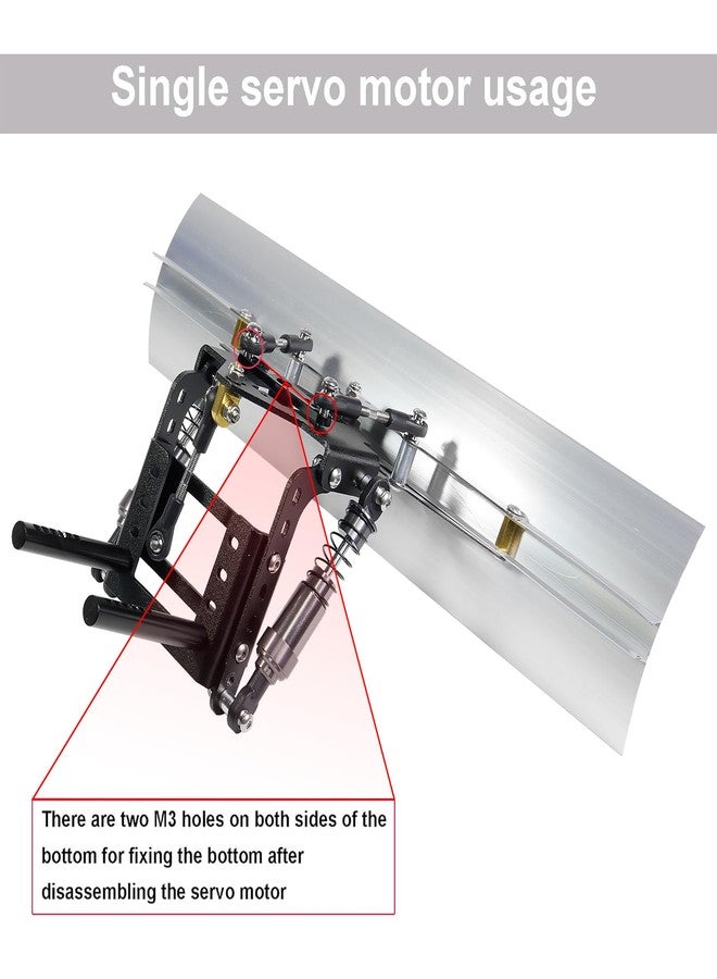 TOOMOD Aluminum RC 1/10 Snow Shovel/Snow Plow kit with Servo Motor for 1/10 TRX4 SCX10 II Redcat Gen8 RC Crawler Car(Black) - Image 3
